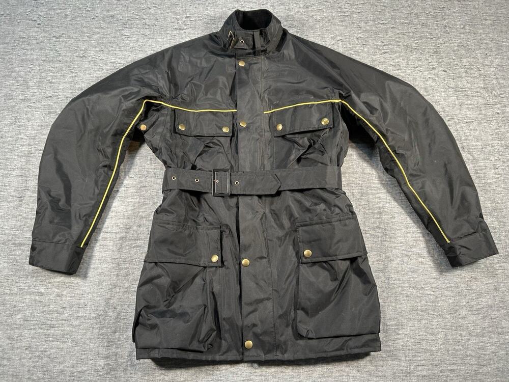 Belstaff TrialMaster 500 Motorcycle Jacket Mens Small Black Zip-Up Biker